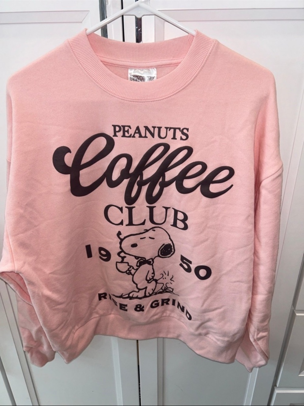 Peanuts Snoopy Coffee Club Sweatshirt Size X-Small NWT